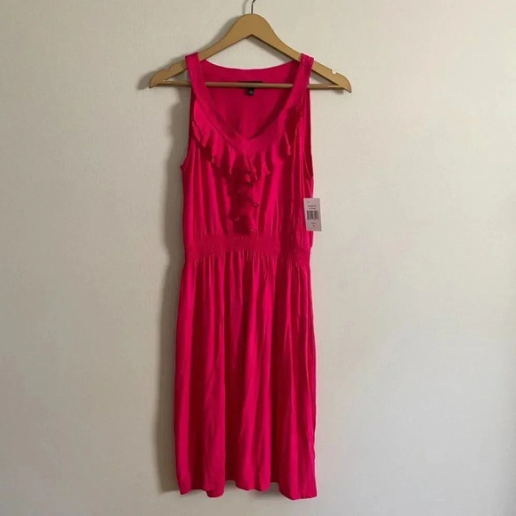 NWT Spense Barbie core Pink V Neck Ruffle Dress - Picture 3 of 15